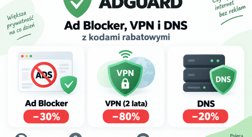 AdGuard: Ad Blocker, VPN i DNS z kodami rabatowymi